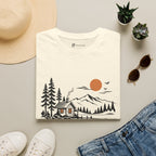 Quiet Cabin Lake Sunset Mountain T-Shirt