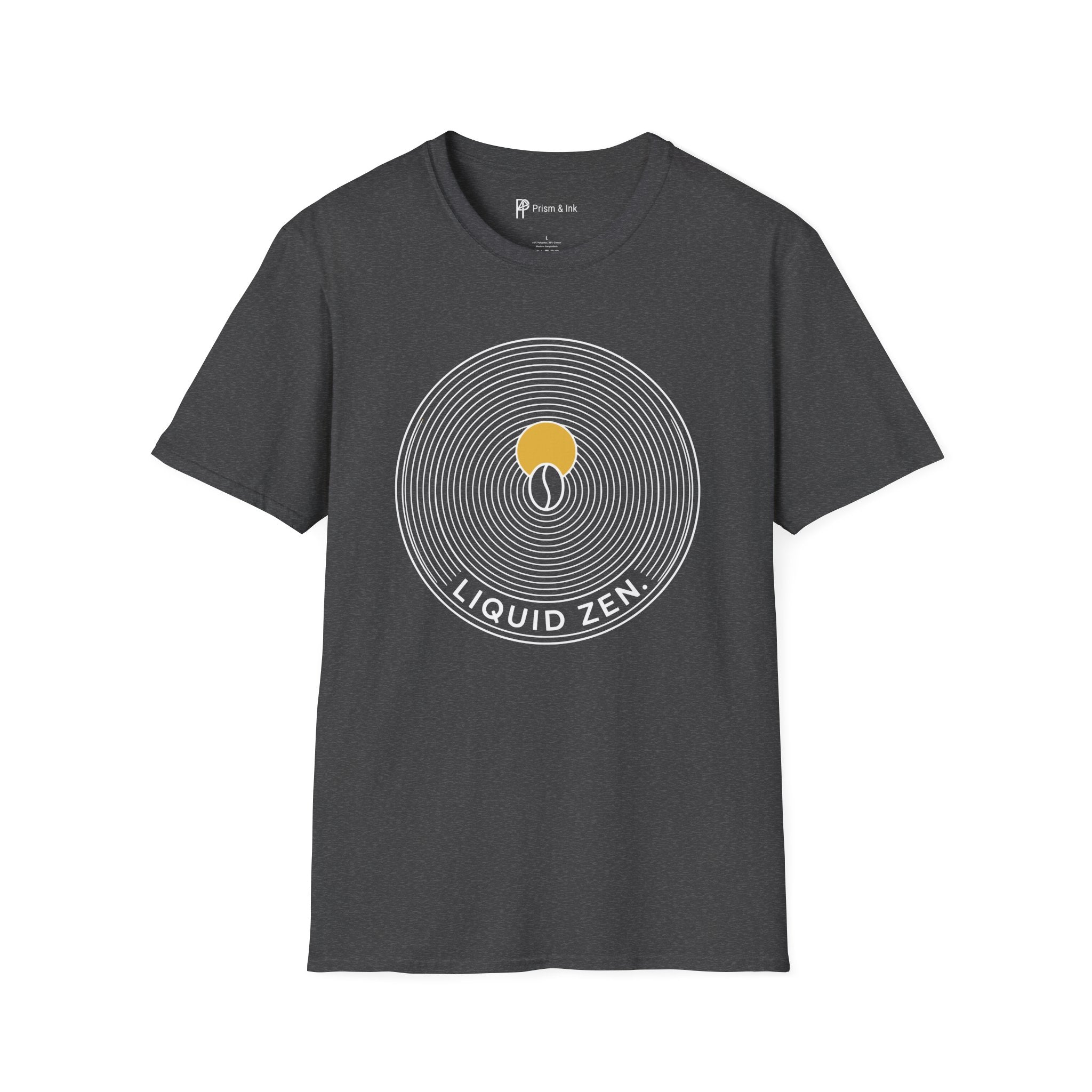 Liquid Zen Minimalist Coffee Bean T-Shirt