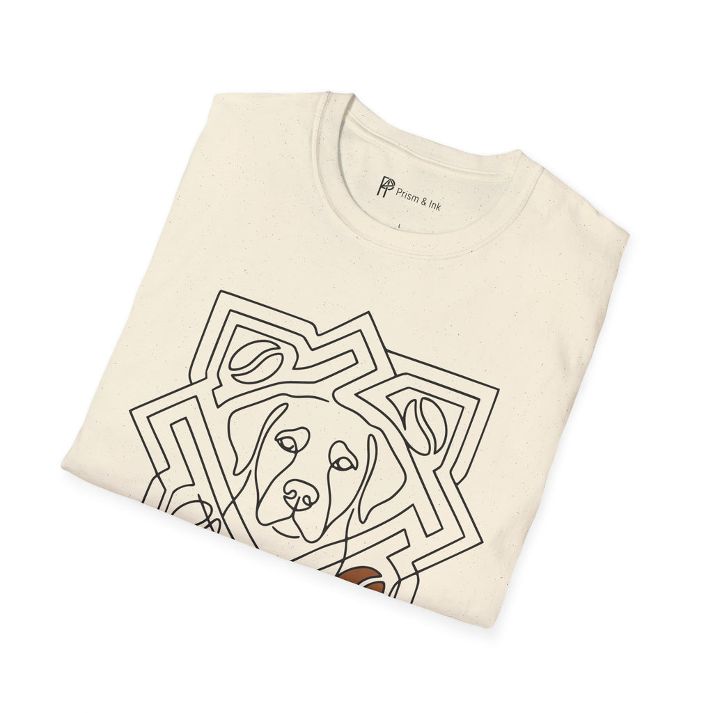 Pattern of Love Minimalist Dog & Coffee Bean T-Shirt