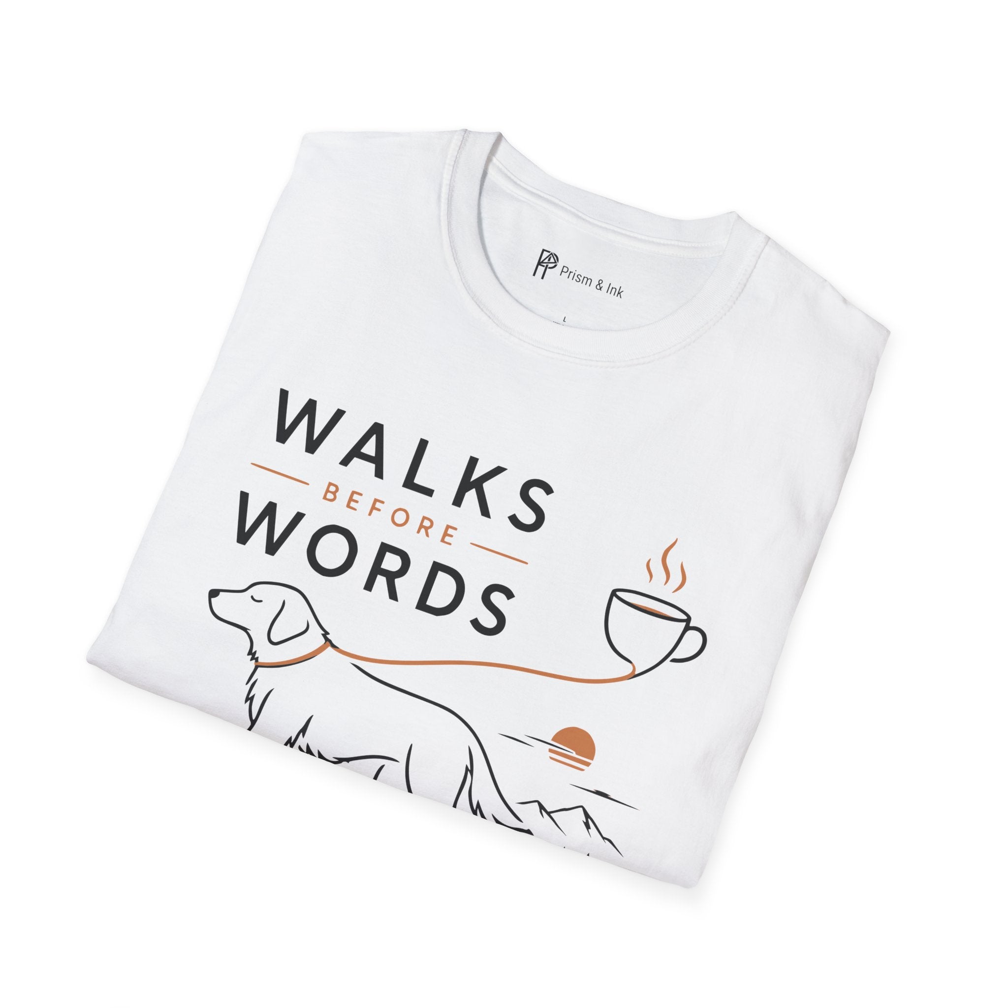 Walks Before Words Dog Coffee T-Shirt