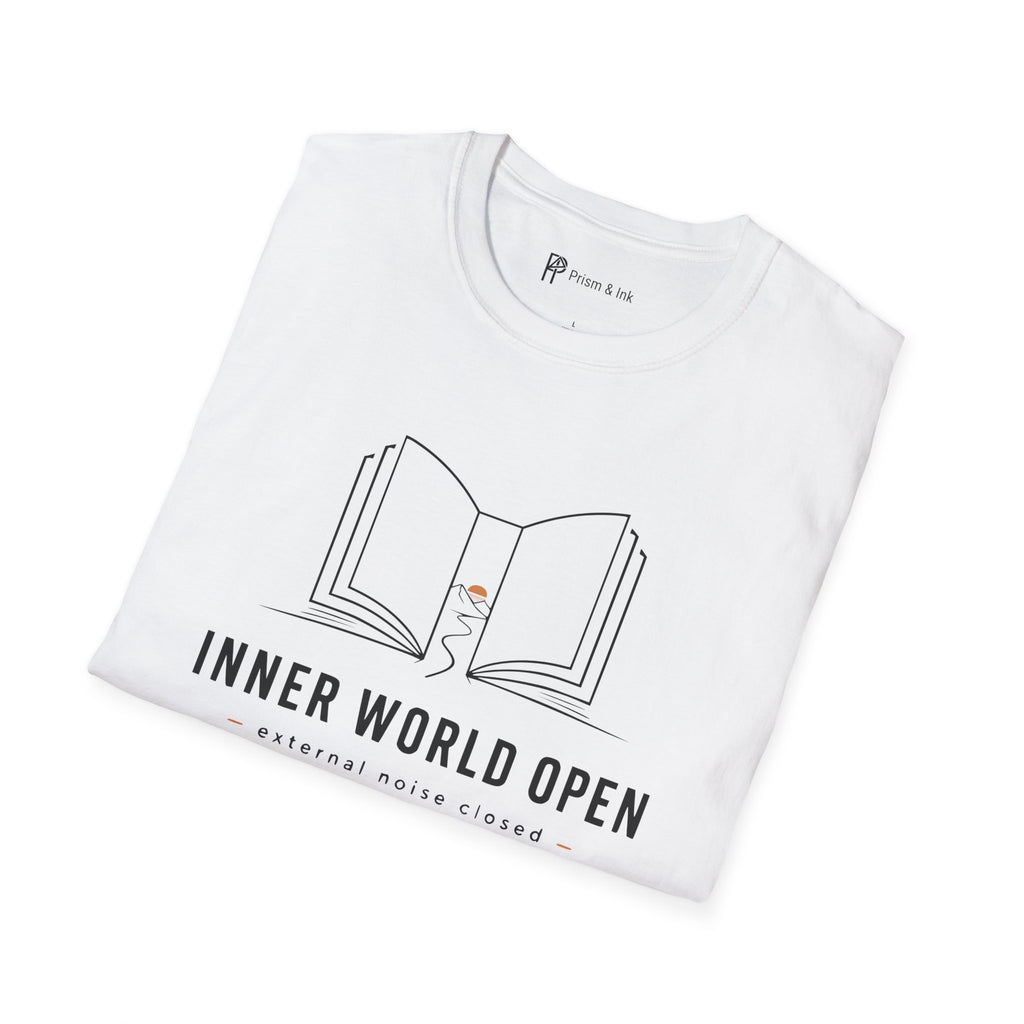 Inner World Open Minimalist Book Lover T-Shirt