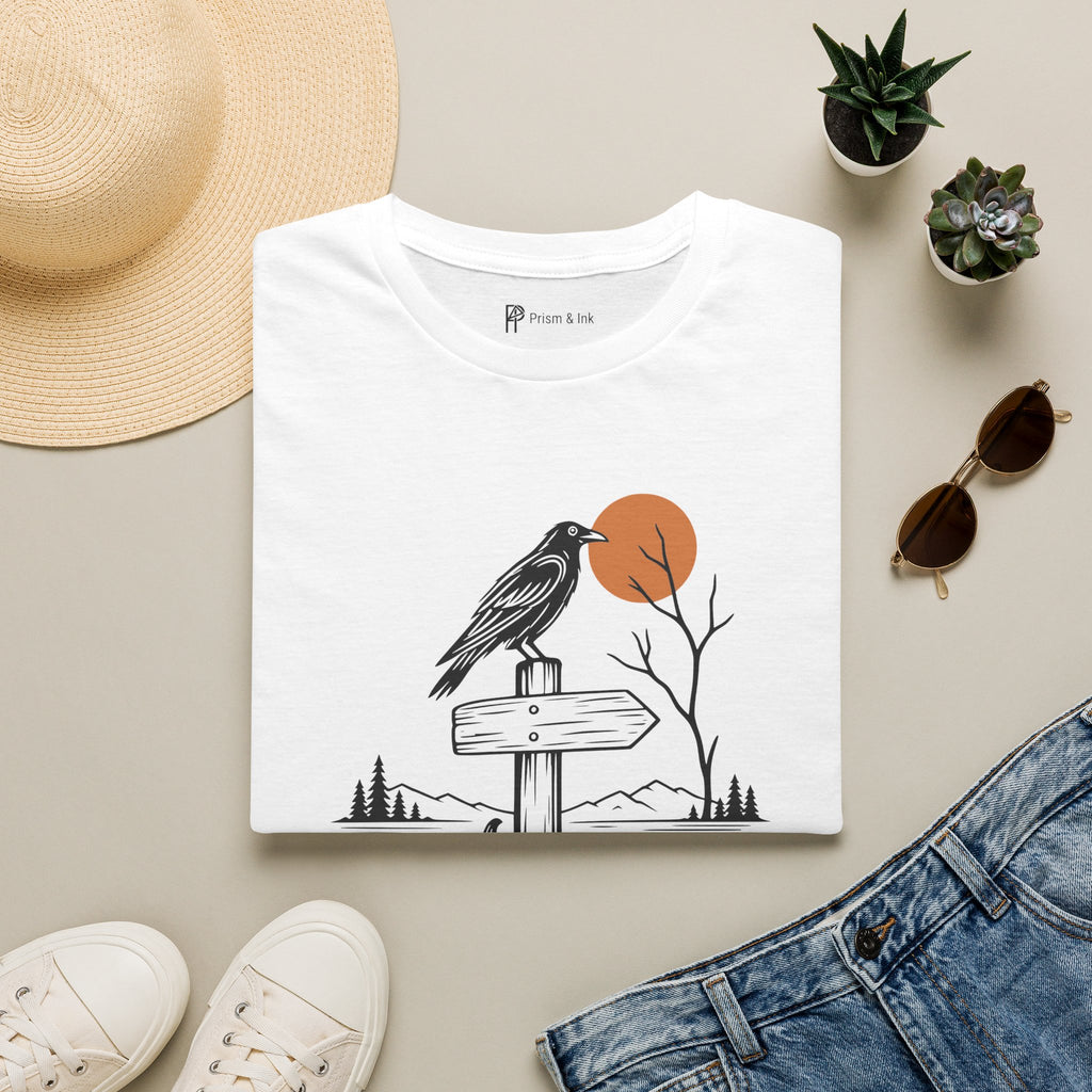 Quiet Roads Still Exist Raven Autumn T-Shirt