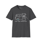 Road Trip Essentials Camper Van & Pour Over Coffee T-Shirt