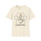 Minimalist Paw and Coffee Cup T-Shirt