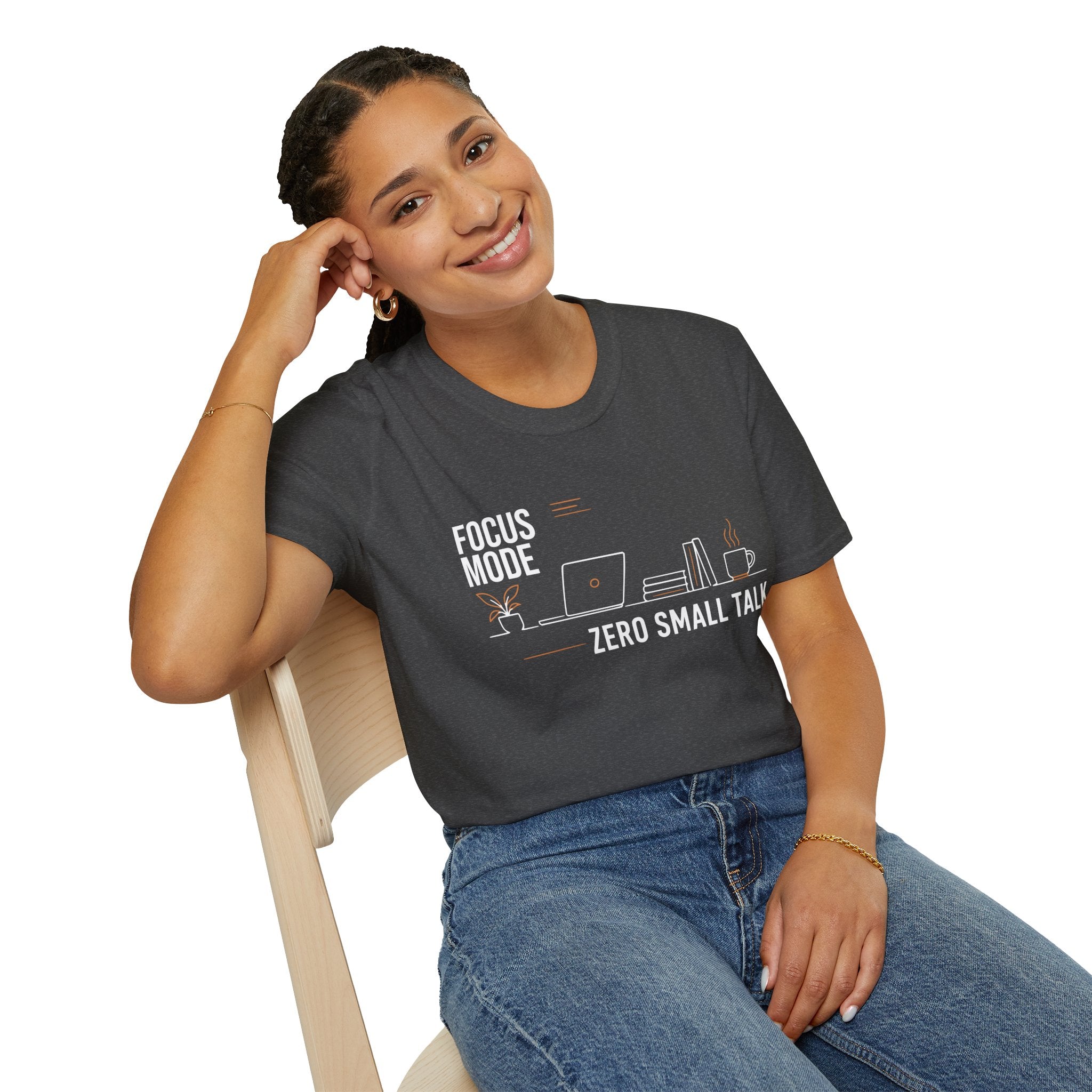 Focus Mode Zero Small Talk Coffee T-Shirt