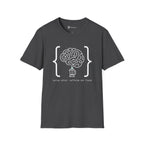 Syntax Error Caffeine Not Found T-Shirt — Minimalist Developer Brain & Coffee Art