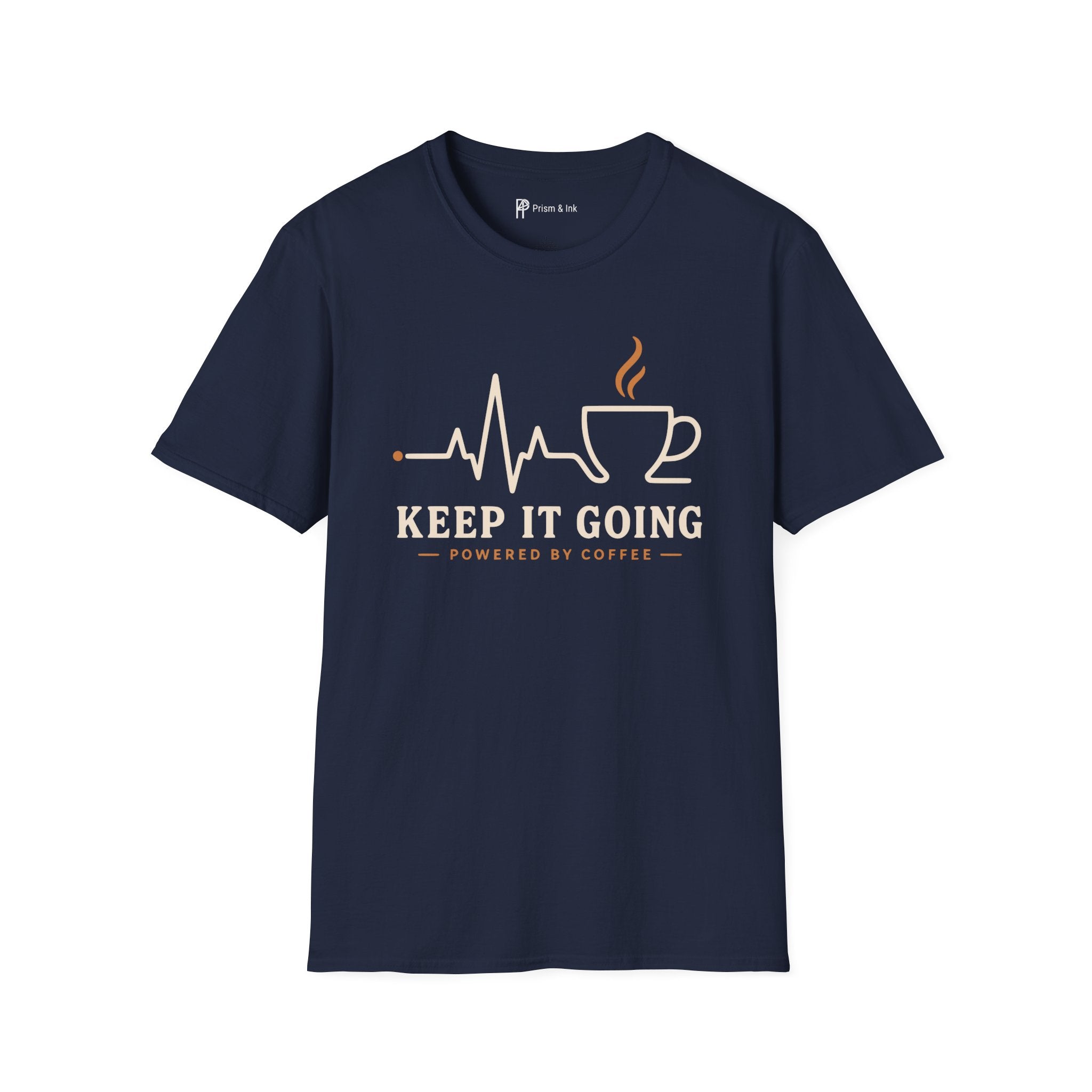 Keep It Going Powered By Coffee Heartbeat T-Shirt