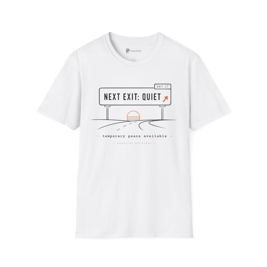 Next Exit Quiet Minimalist Road Trip T-Shirt
