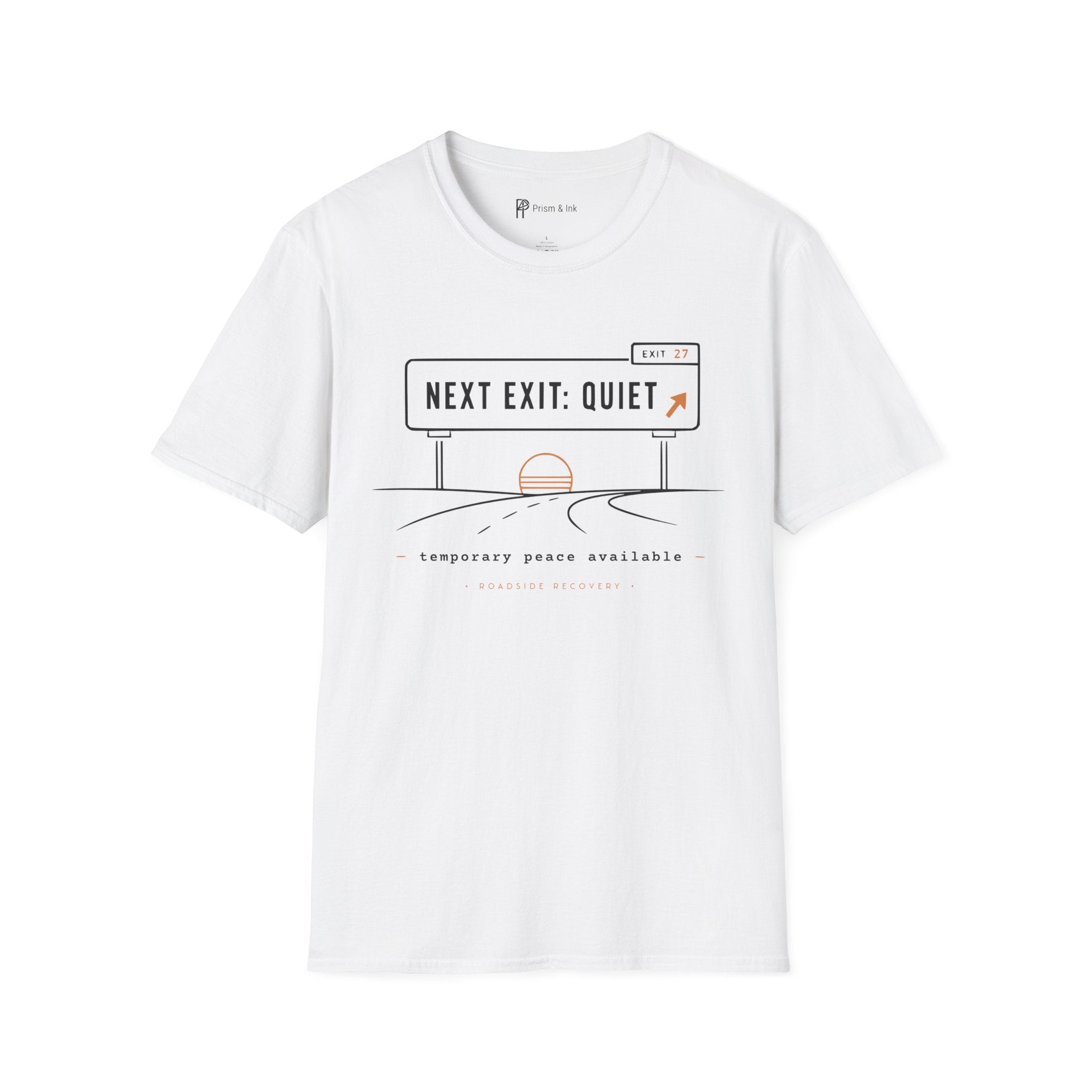 Next Exit Quiet Minimalist Road Trip T-Shirt