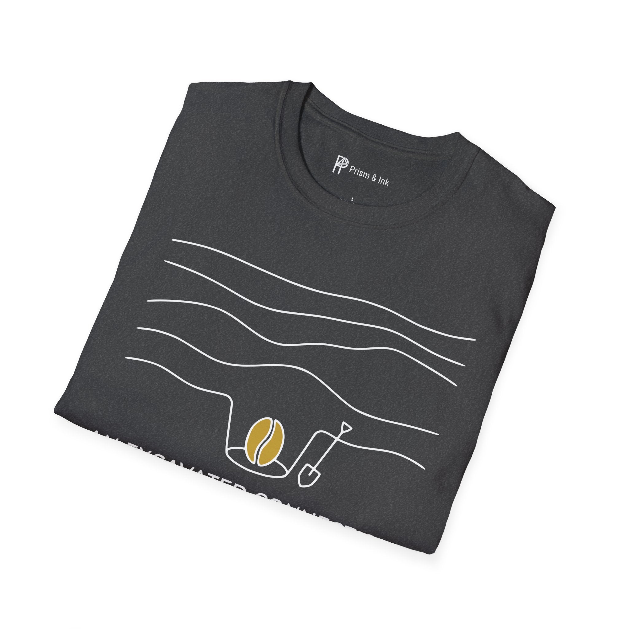 Excavated Connection T-Shirt — Archaeology Style Coffee Bean & Ancient Origins Art