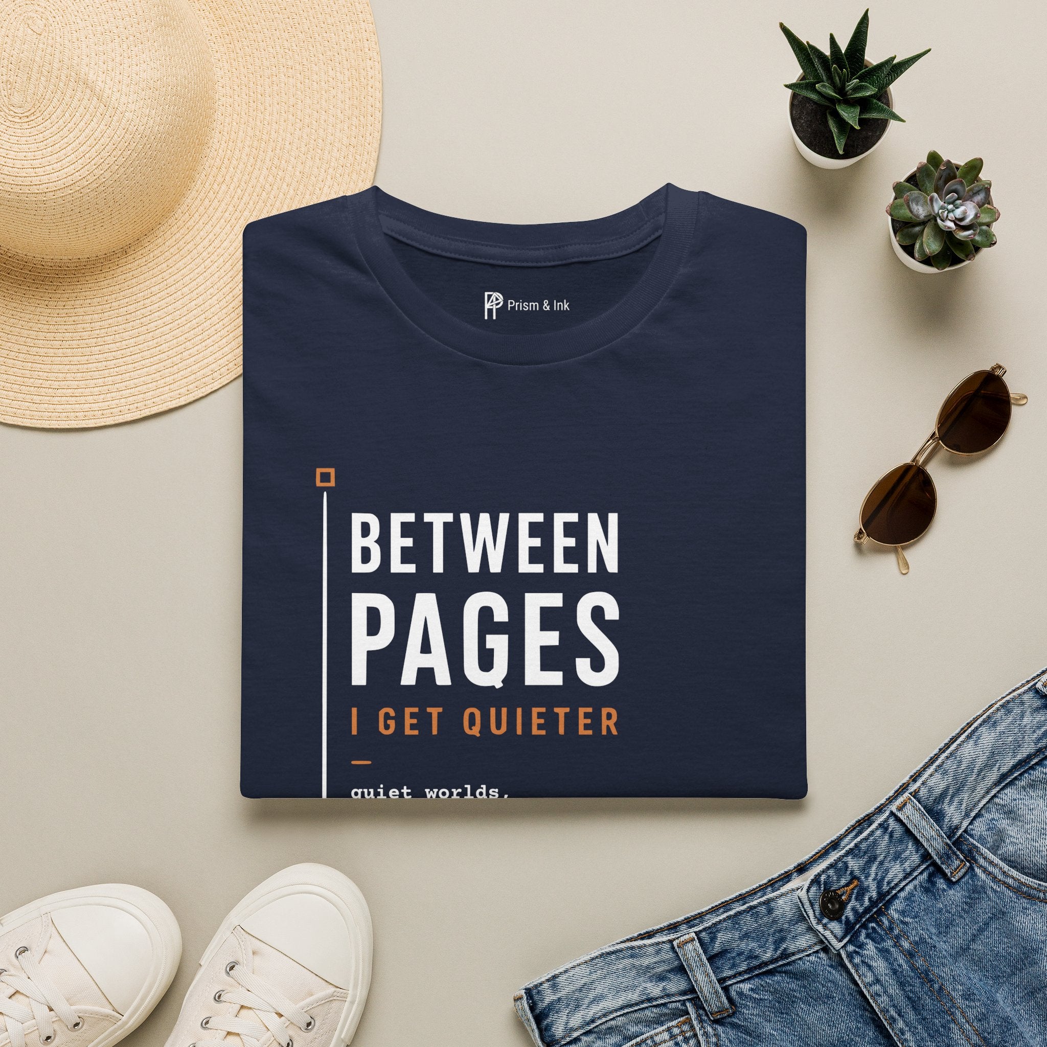 Between Pages I Get Quieter Book Lover Introvert T-Shirt