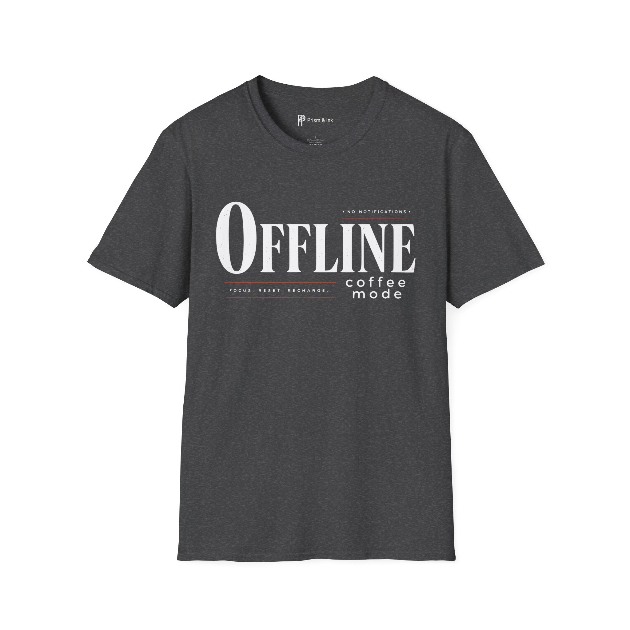 OFFLINE Coffee Mode System Reset Focus T-Shirt