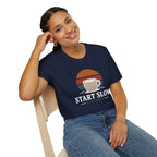 Start Slow Retro Sunset Coffee Ritual T-Shirt