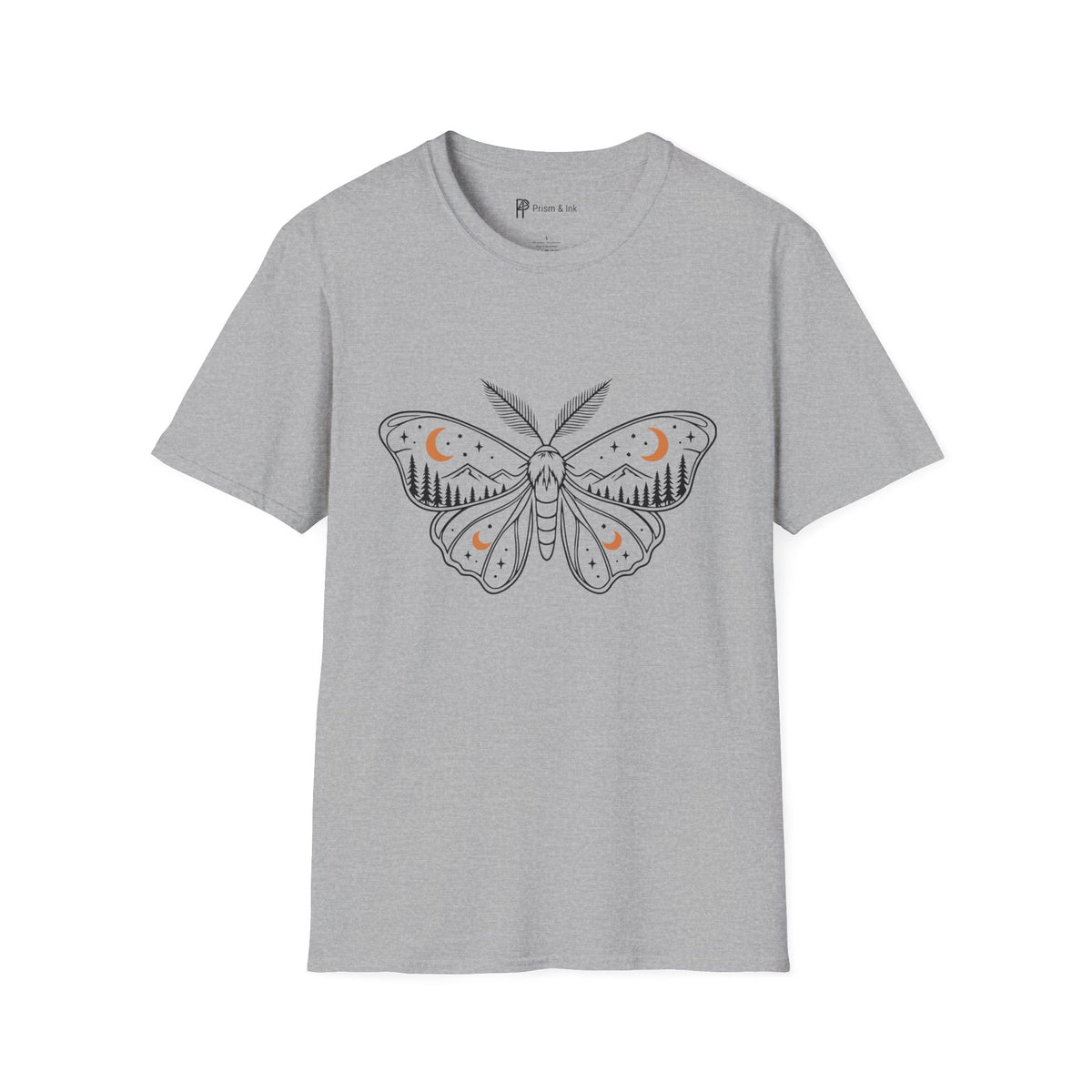 Midnight Moth Mountain Forest T-Shirt