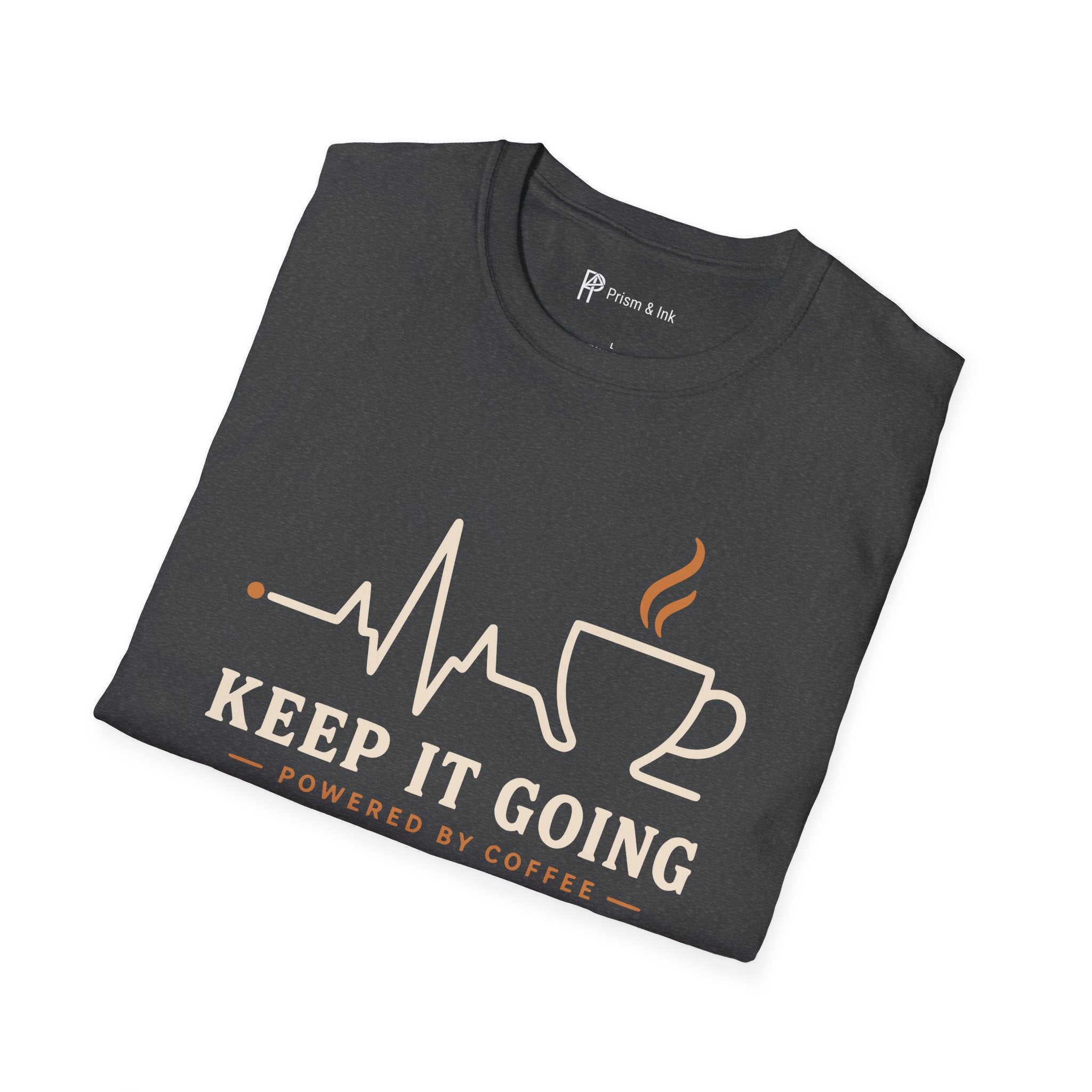 Keep It Going Powered By Coffee Heartbeat T-Shirt
