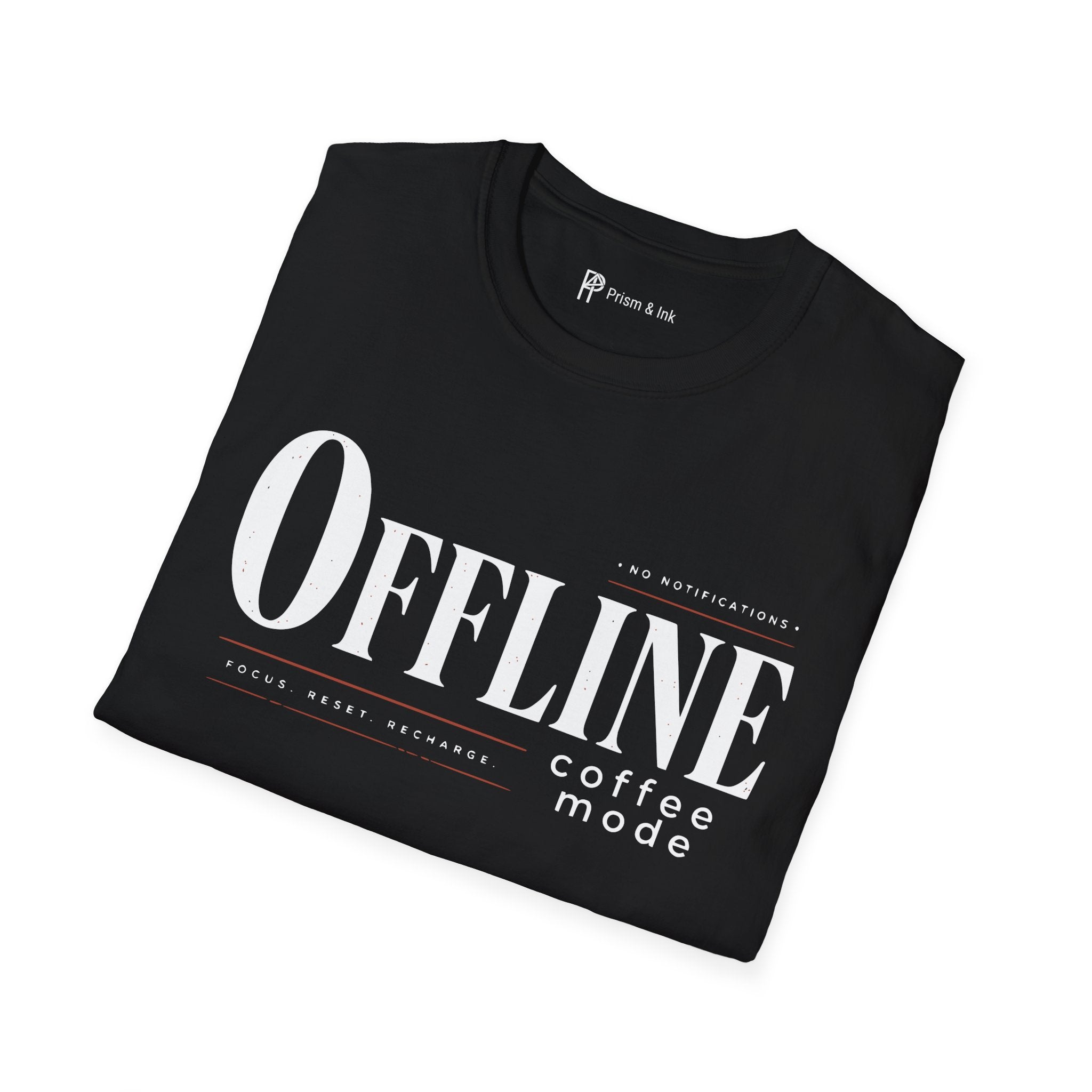 OFFLINE Coffee Mode System Reset Focus T-Shirt