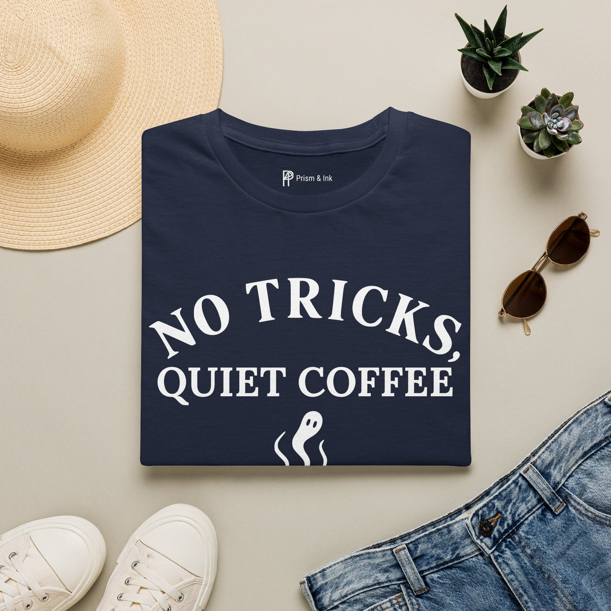 No Tricks Quiet Coffee Halloween T-Shirt