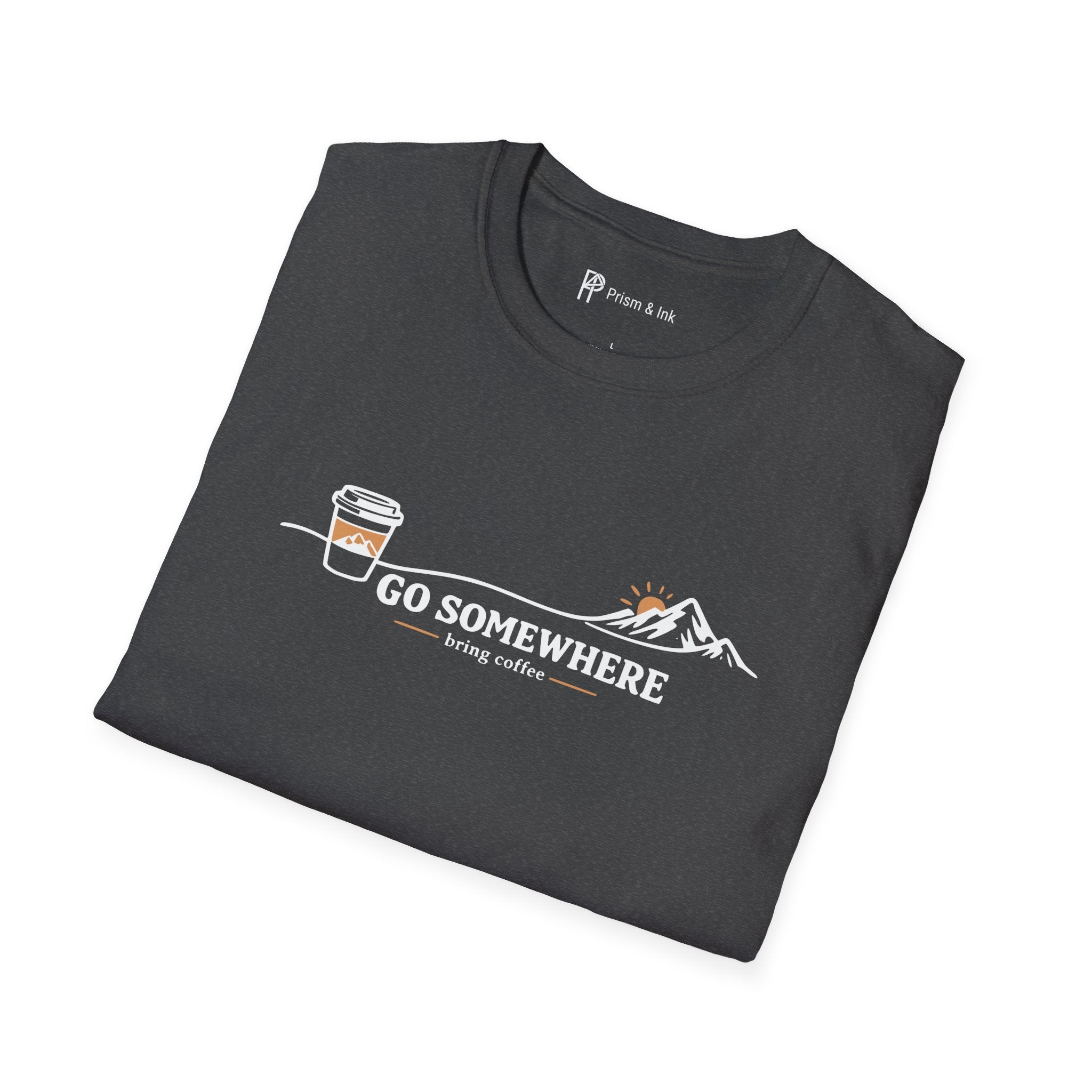 Go Somewhere Mountain Peak Expedition Coffee T-Shirt