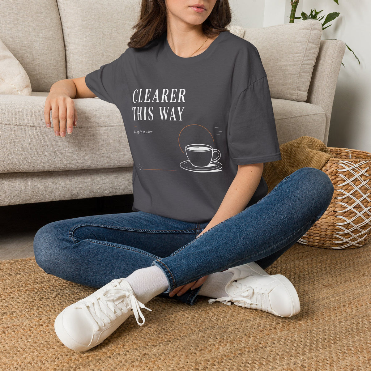 Clearer This Way Quiet Coffee T-Shirt