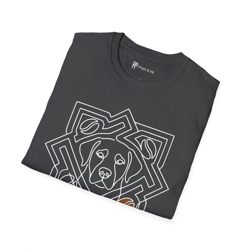 Pattern of Love Minimalist Dog & Coffee Bean T-Shirt