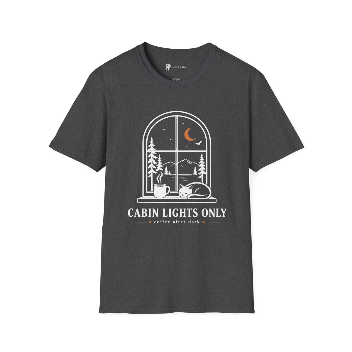 Cabin Lights Only Cat Coffee After Dark T-Shirt