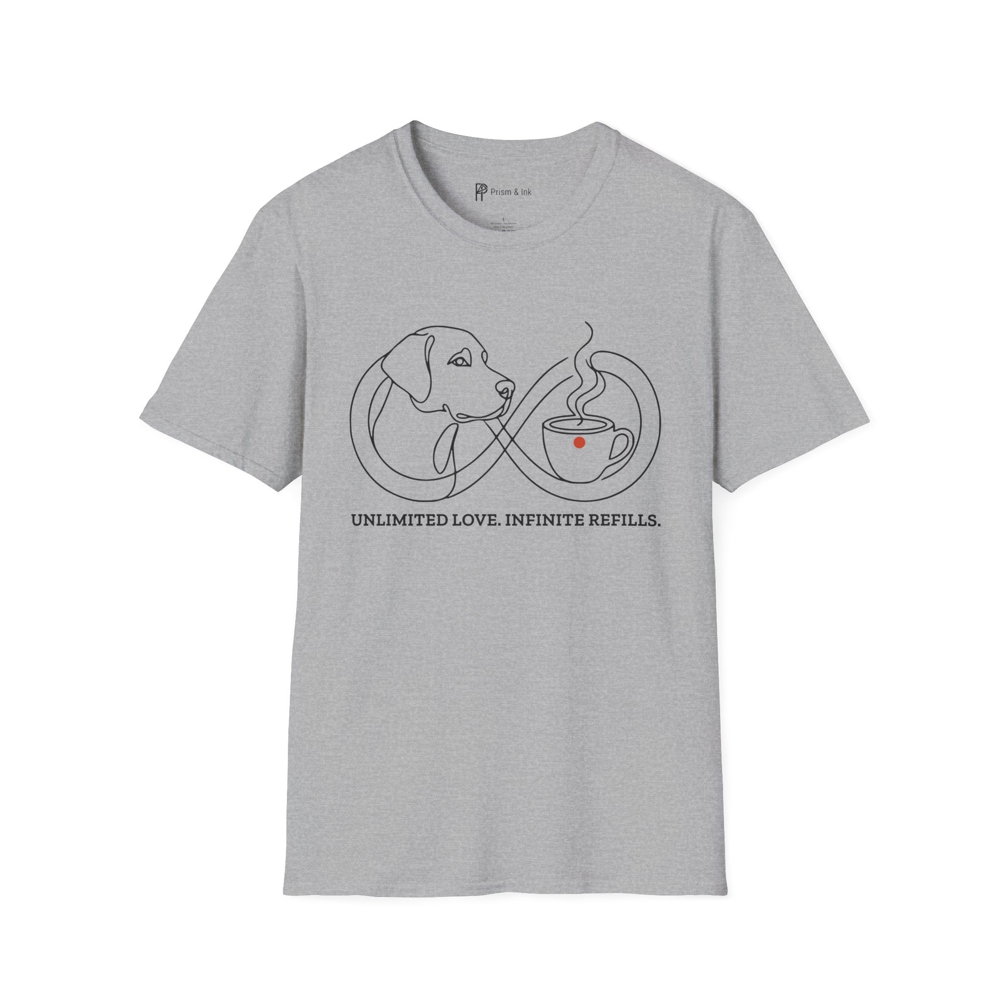 Unlimited Love Infinite Refills Dog Coffee T-Shirt