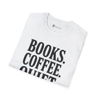 Books Coffee Quiet Minimalist Introvert T-Shirt