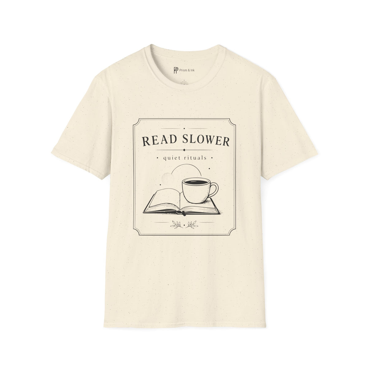 Read Slower Quiet Rituals Coffee Reading T-Shirt