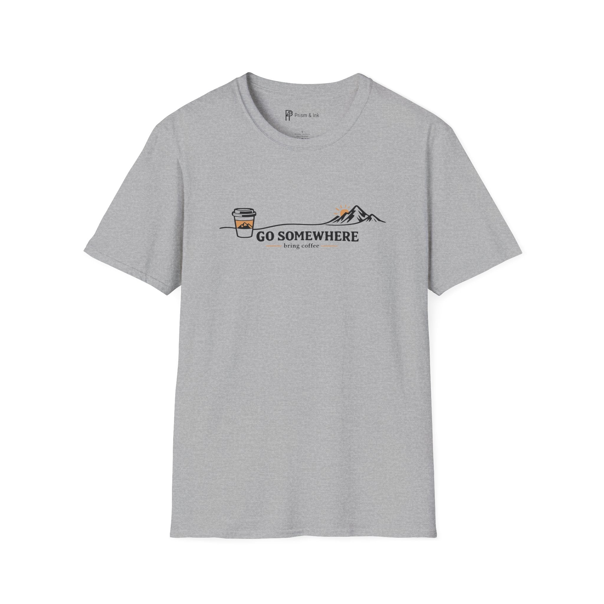 Go Somewhere Mountain Peak Expedition Coffee T-Shirt