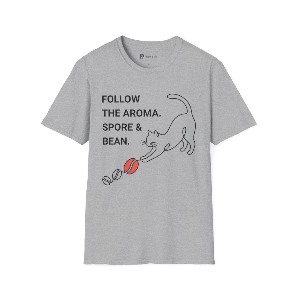 Follow the Aroma Cat Coffee T-Shirt