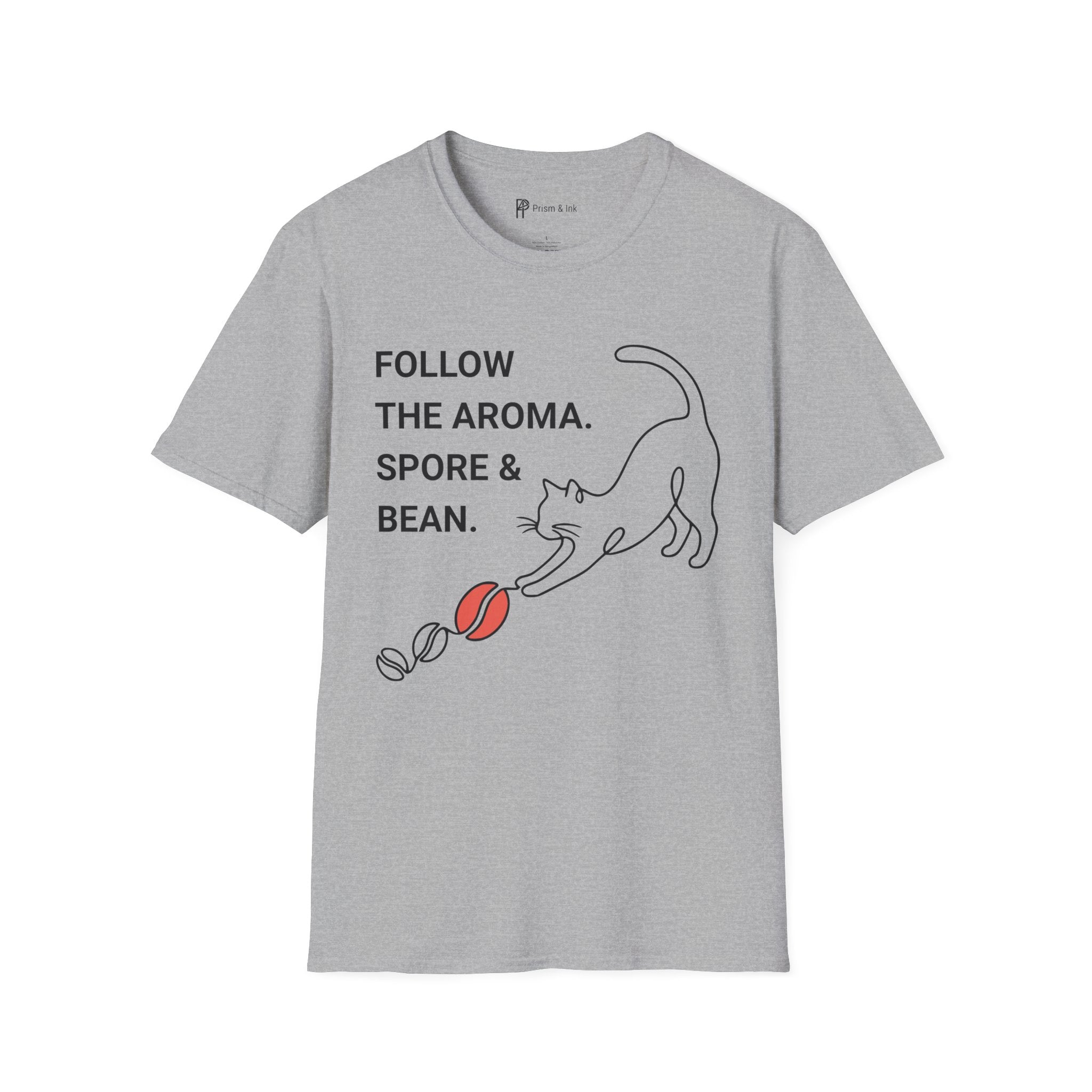 Follow the Aroma Cat Coffee T-Shirt