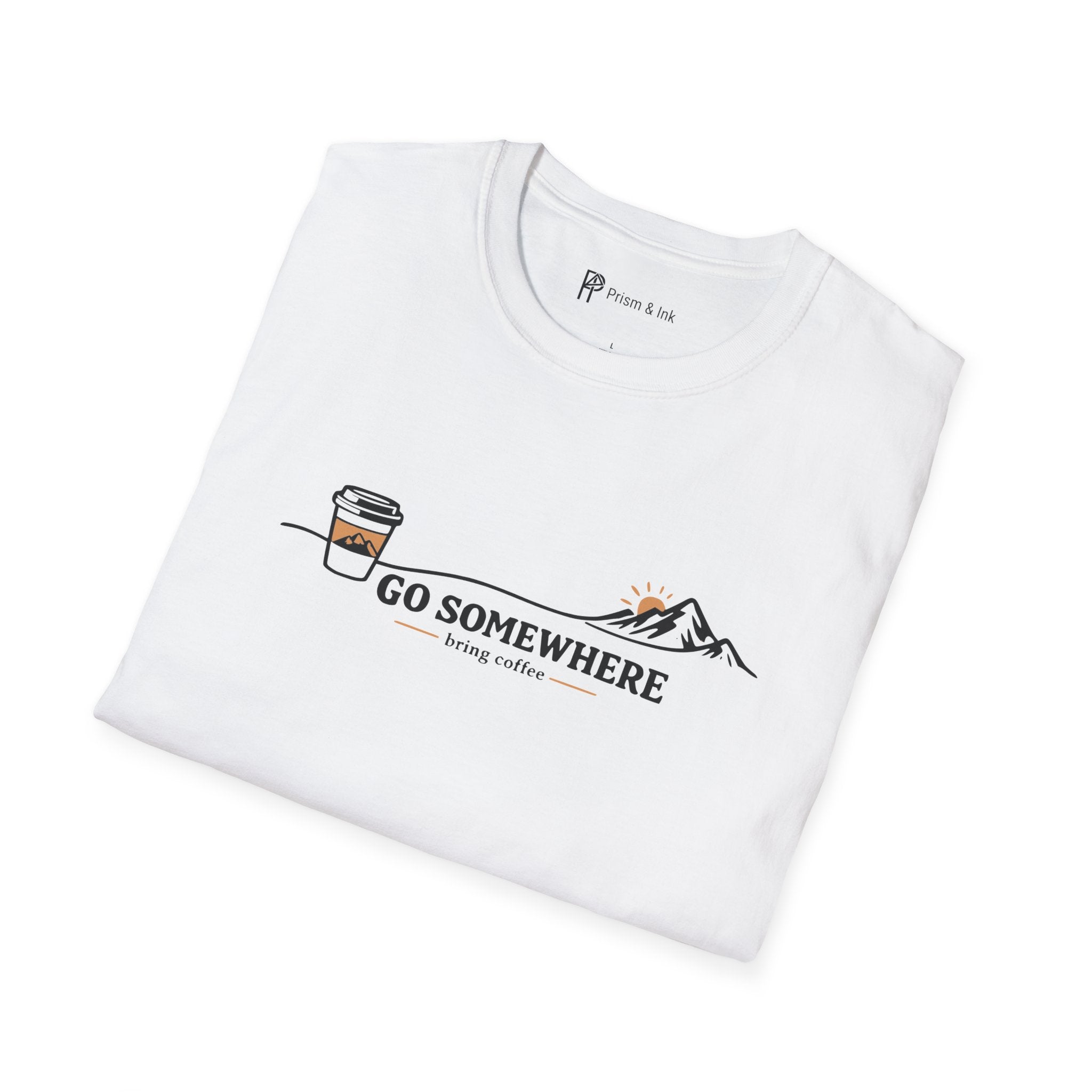 Go Somewhere Mountain Peak Expedition Coffee T-Shirt