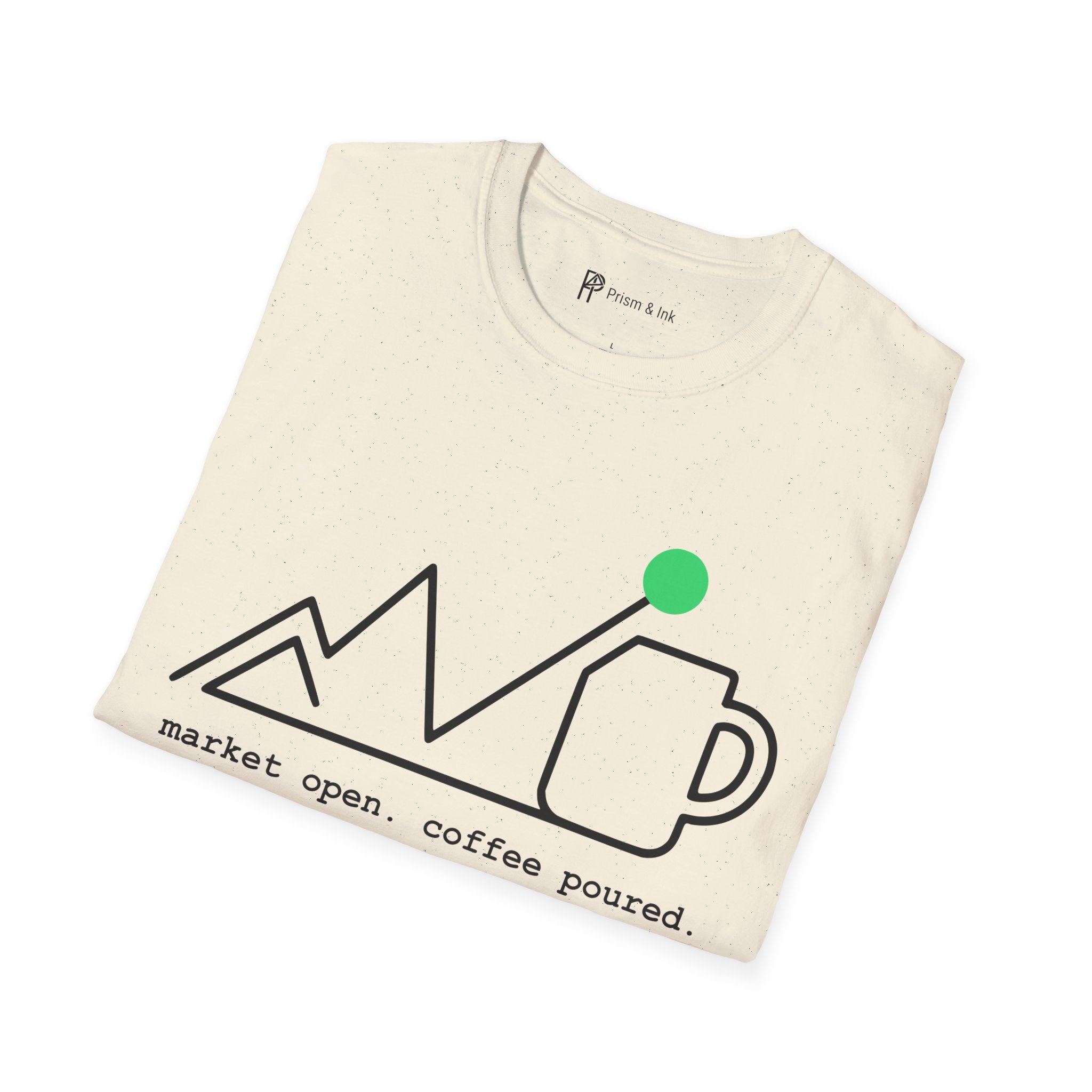 Market Open T-Shirt — Minimalist Stock Chart & Opening Bell Ritual Art