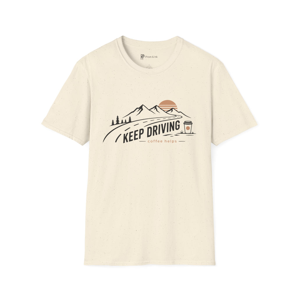 Keep Driving Mountain Road Trip Coffee T-Shirt