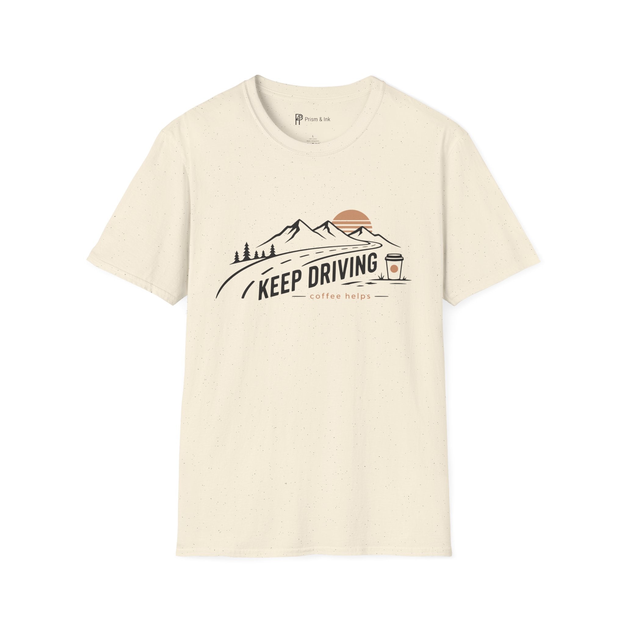 Keep Driving Mountain Road Trip Coffee T-Shirt