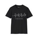 System Restore Coffee ECG Graphic T‑Shirt