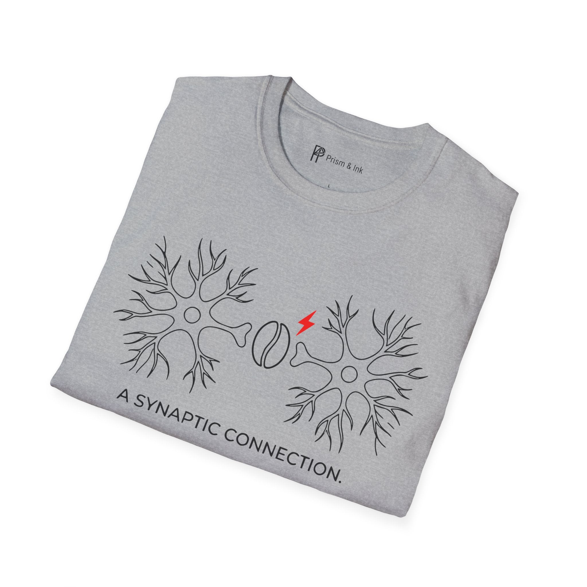 A Synaptic Connection T-Shirt — Neuroscience & Coffee Bean Brain Science Art