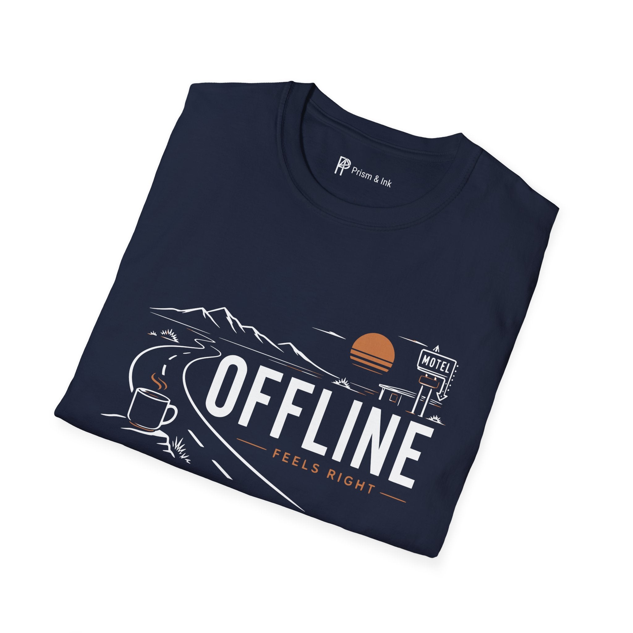 Offline Feels Right Roadtrip Coffee T-Shirt