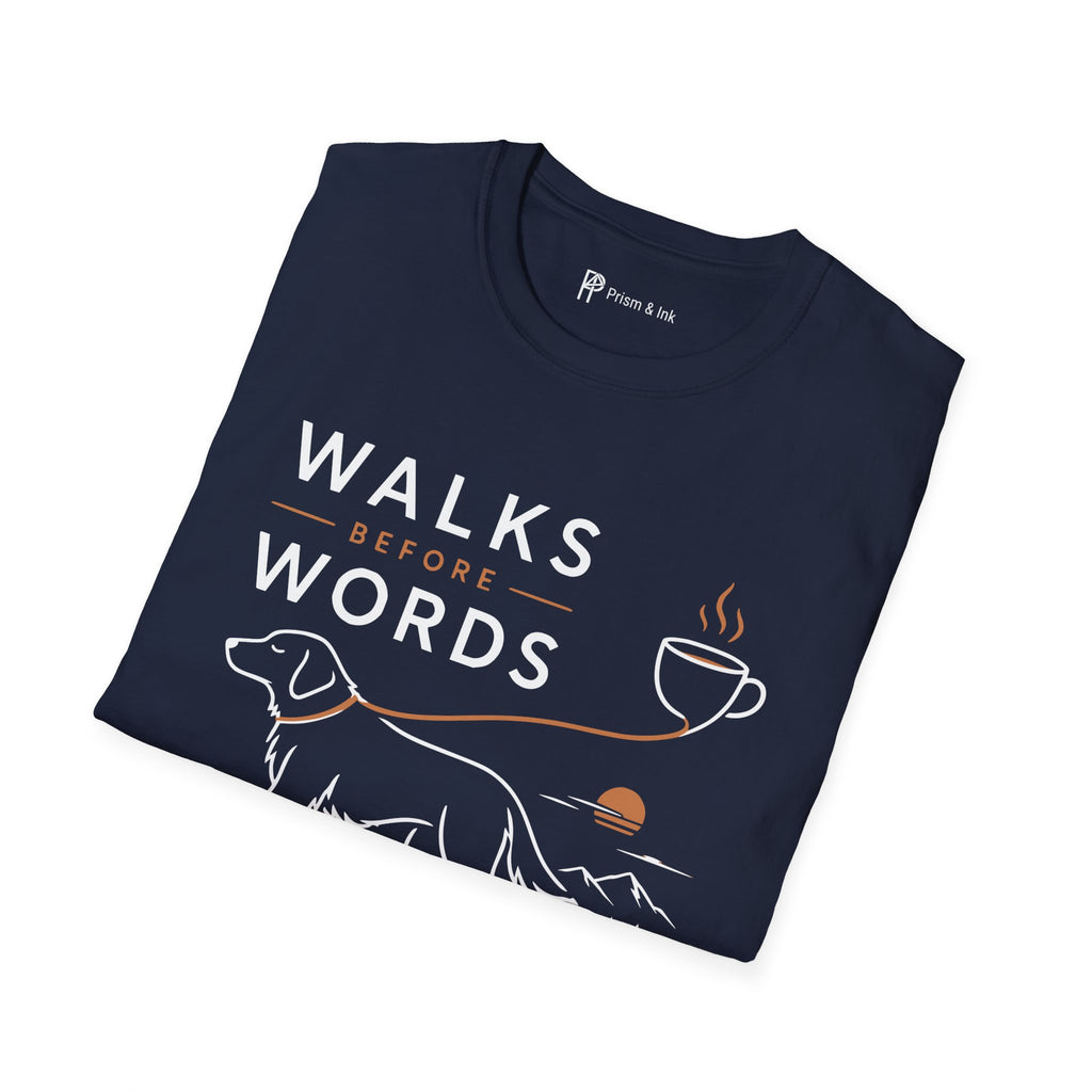 Walks Before Words Dog Coffee T-Shirt