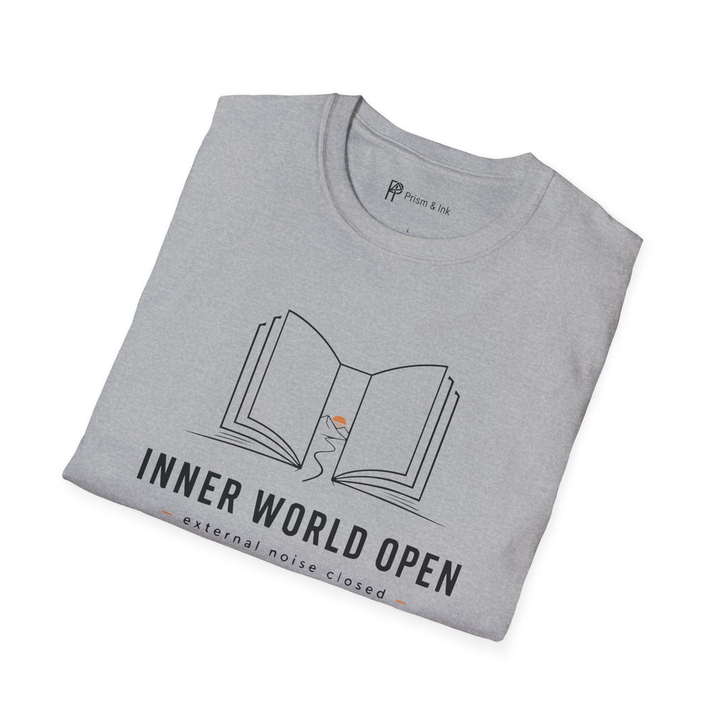 Inner World Open Minimalist Book Lover T-Shirt