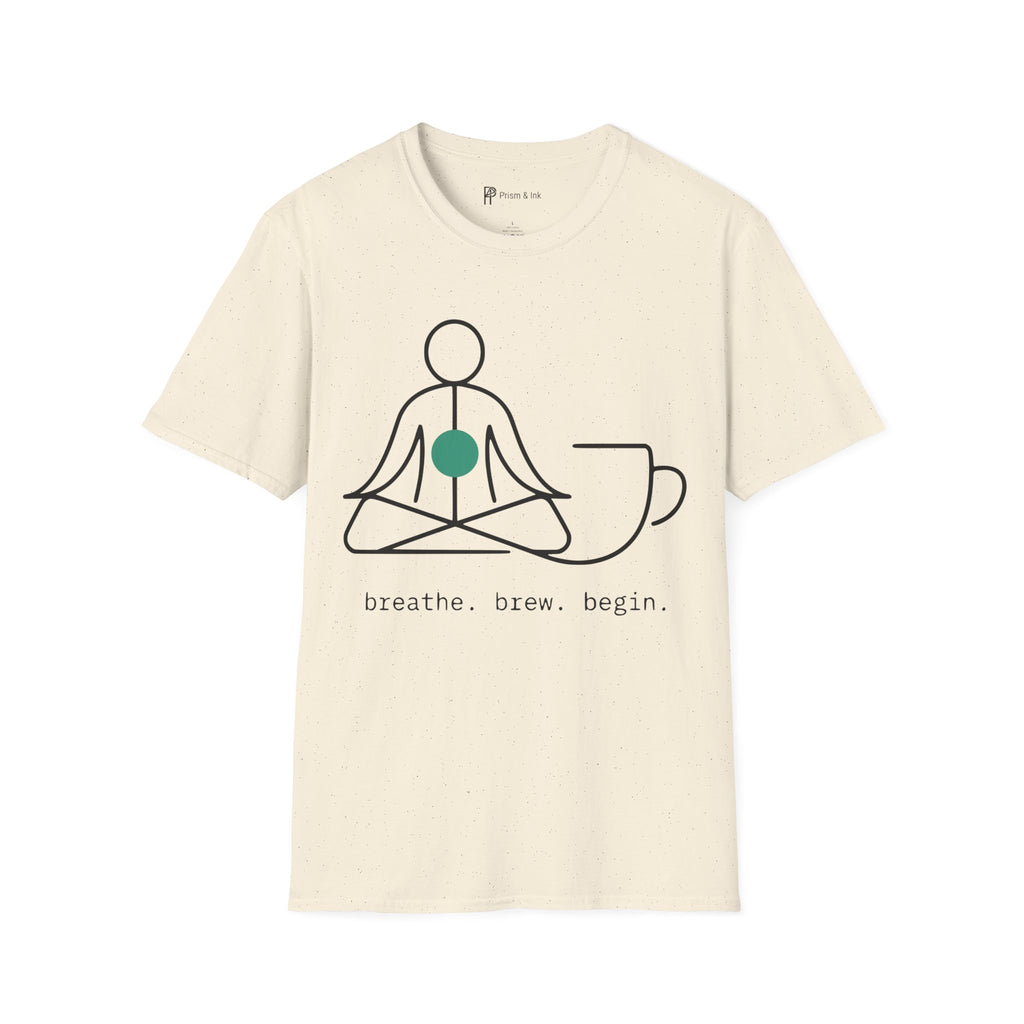 Zen Master T-Shirt — Minimalist Meditation & Coffee Alignment Art