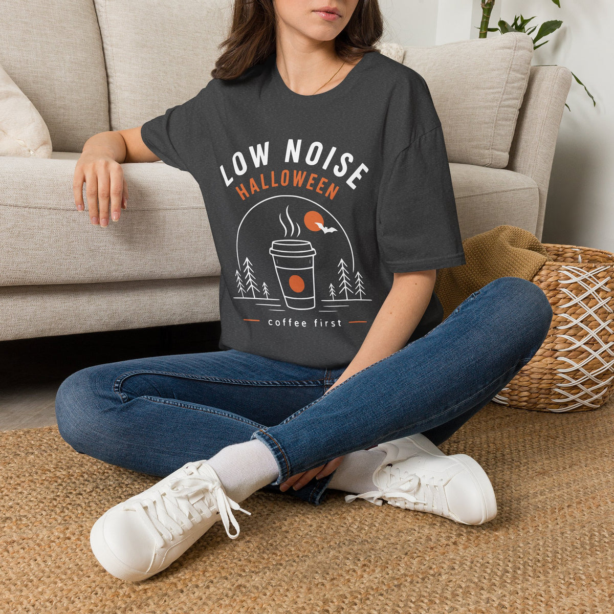Low Noise Halloween Coffee First T-Shirt