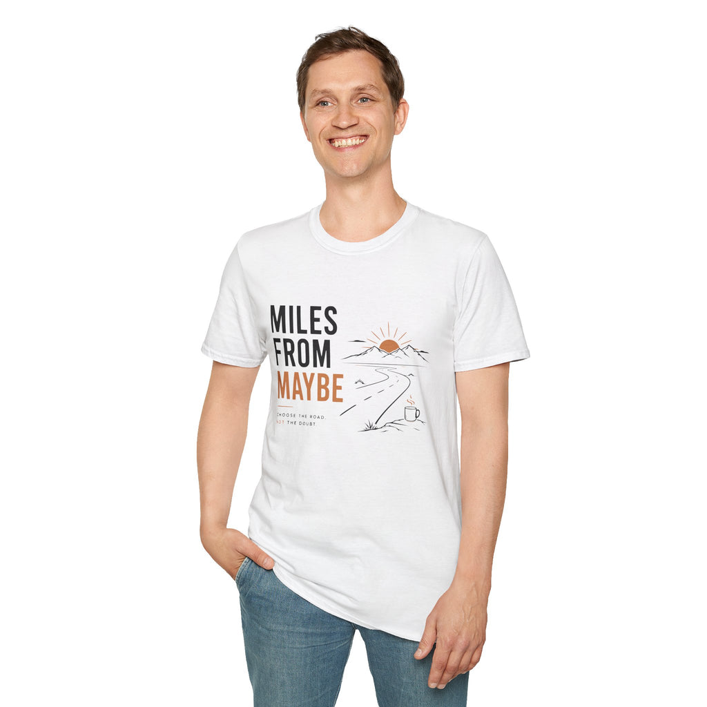 Miles From Maybe Roadtrip Coffee T-Shirt