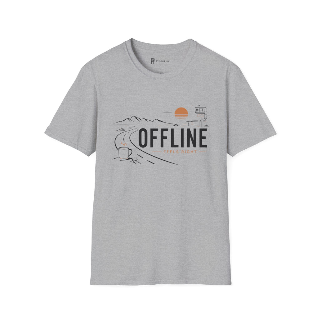 Offline Feels Right Roadtrip Coffee T-Shirt
