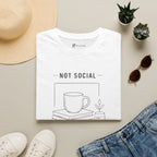 Not Social Just Selective Coffee Reading T-Shirt