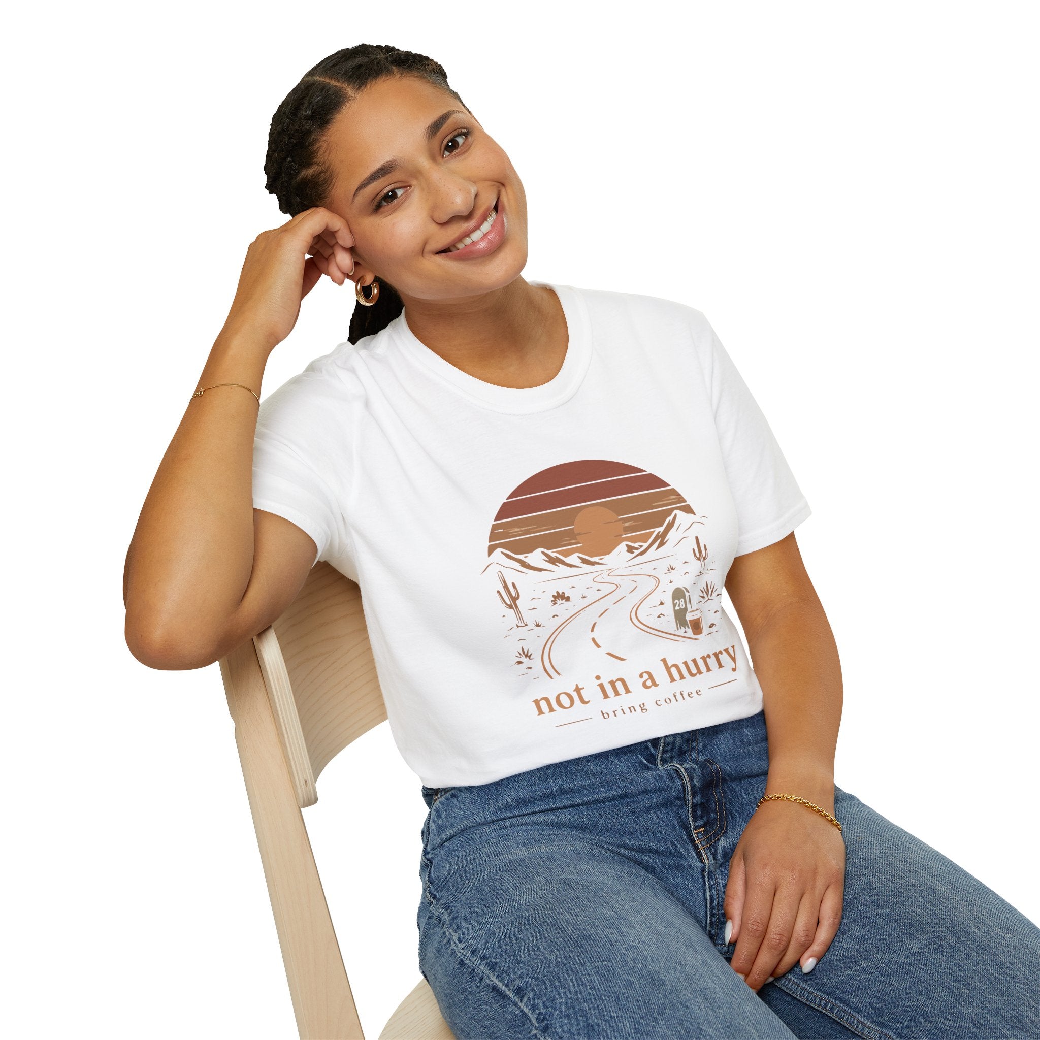 Not In A Hurry Desert Road Trip Coffee T-Shirt