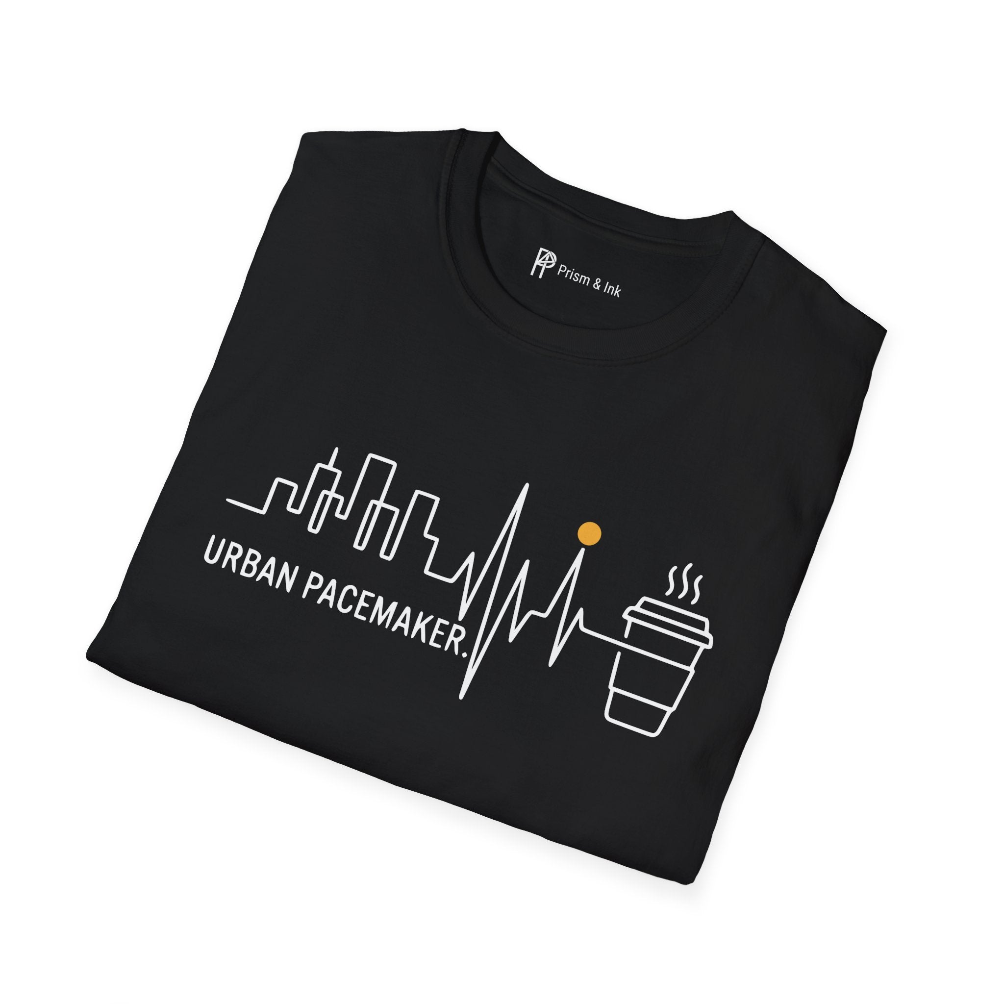 Urban Pacemaker City Skyline Heartbeat Coffee T-Shirt