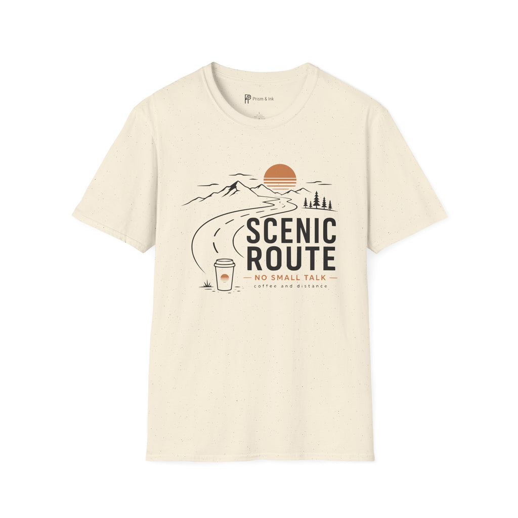Scenic Route No Small Talk Coffee Roadtrip T-Shirt