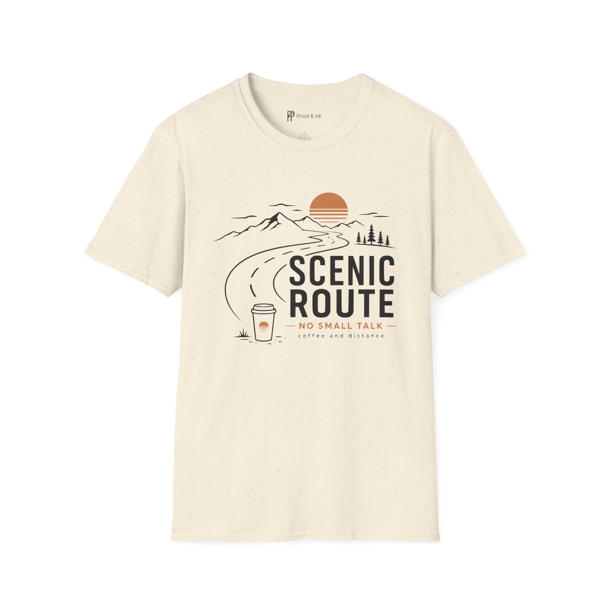 Scenic Route No Small Talk Coffee Roadtrip T-Shirt