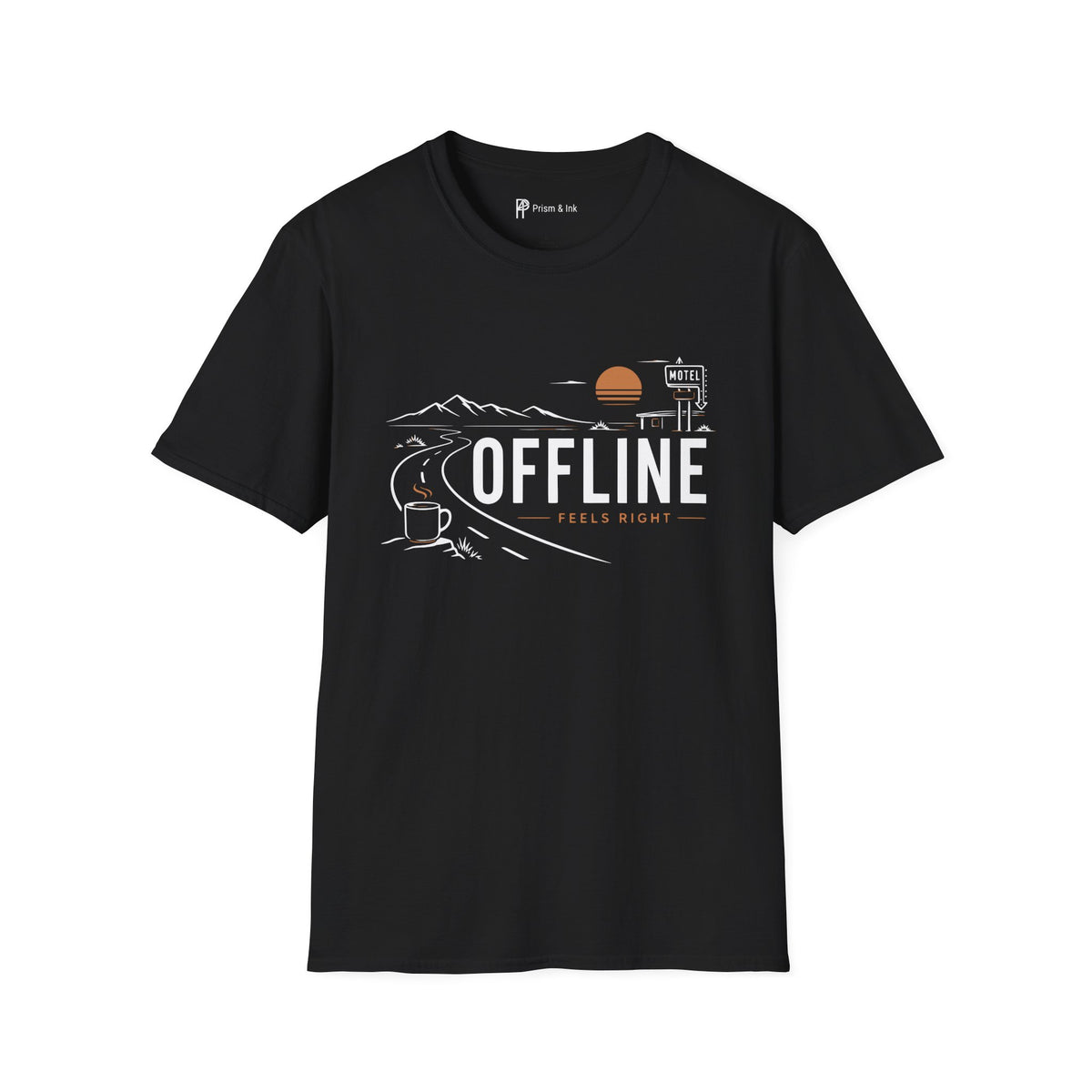 Offline Feels Right Roadtrip Coffee T-Shirt